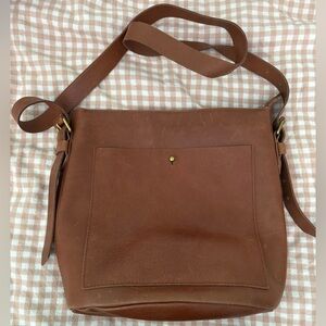 Madewell Brown Leather Bucket Bag